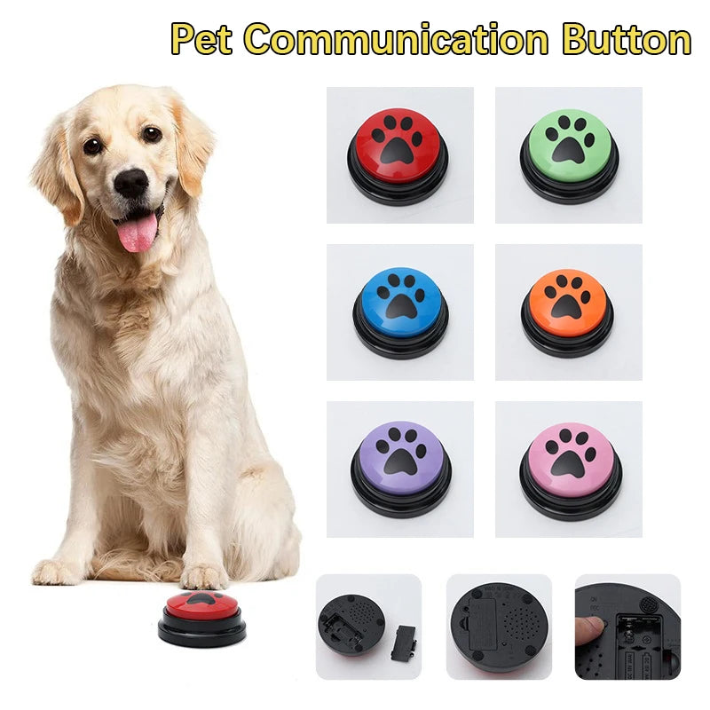 Botón de sonido interactivo para perros | Juguete de entrenamiento de comunicación para mascotas