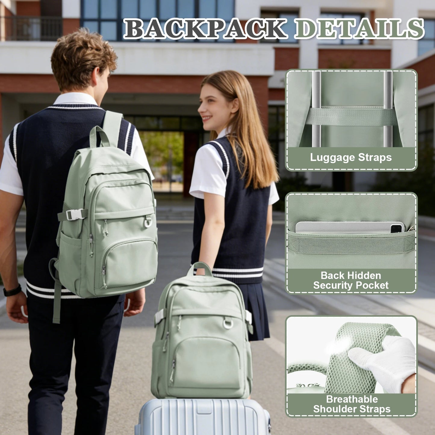 Large Capacity Student Backpack for Boys and Girls | Versatile School Bag