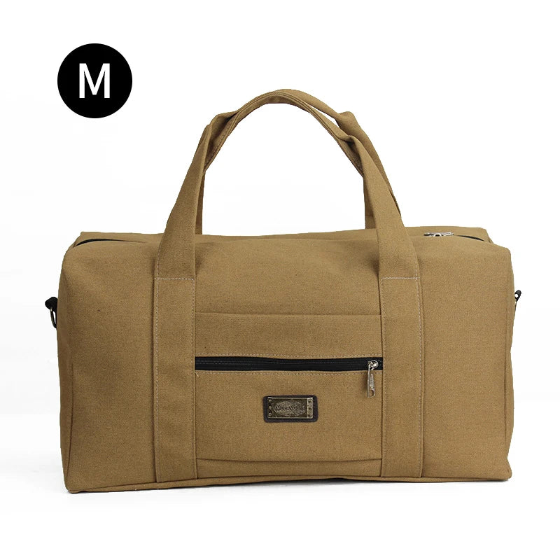 Unisex Soft Canvas Travel Duffle Bag | Large Capacity Tote