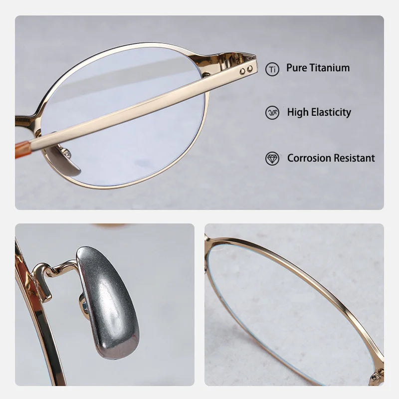 Oval Titanium Photochromic Sunglasses | Elegant Women's Eyewear