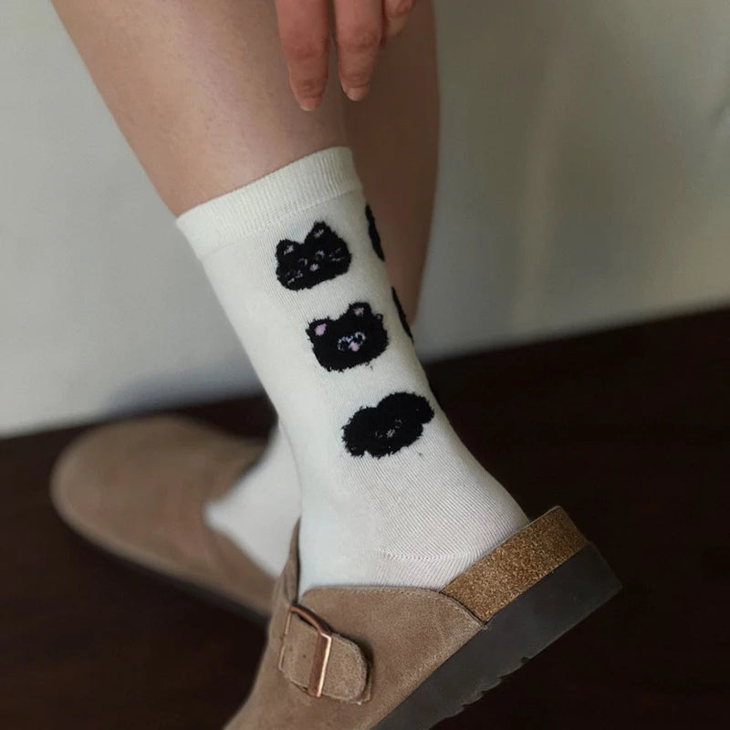 Calcetines de animales de gato de dibujos animados lindos Kawaii para mujer | Cómodos y con estilo