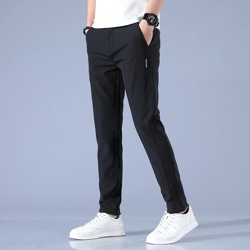 Men's Lightweight Ice Silk Golf Casual Trousers | Spring & Summer Style