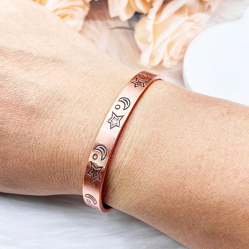 Exquisite Copper Cuff Bracelets for Women & Men | Adjustable Jewelry