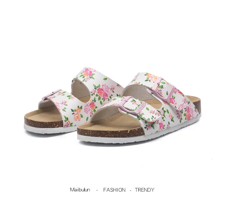 Men's Casual Buckle Cork Slippers | Comfortable Summer Footwear