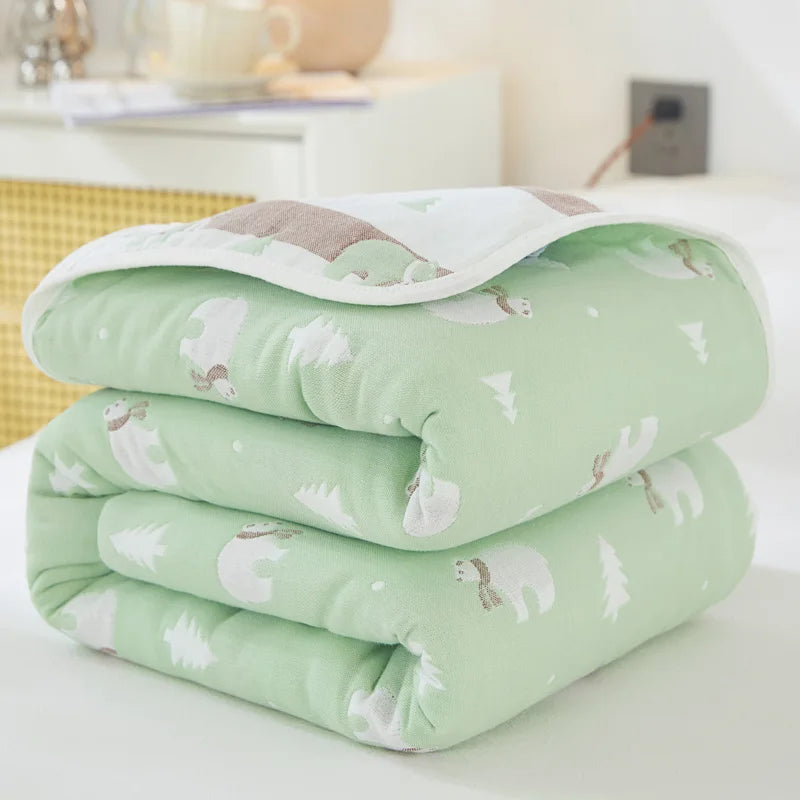 Breathable Summer Quilt | Multi-functional Cotton Towel Blanket