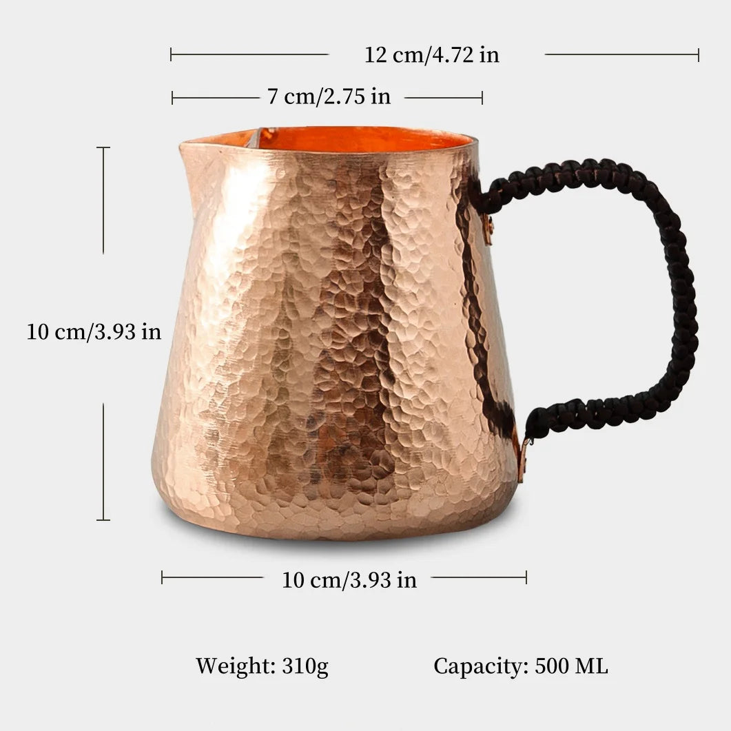 Handcrafted Vintage Copper Coffee Mug | 500ml Drinkware