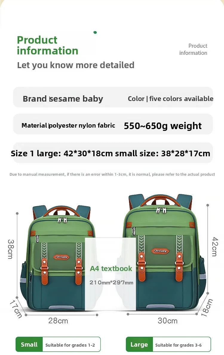 Waterproof Boys Spine Protection Schoolbag | Large Capacity Kids Bag