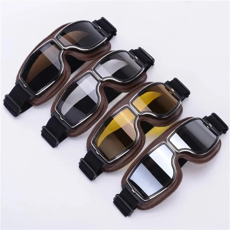 Retro Windproof Motorcycle Glasses | Foldable Sunglasses