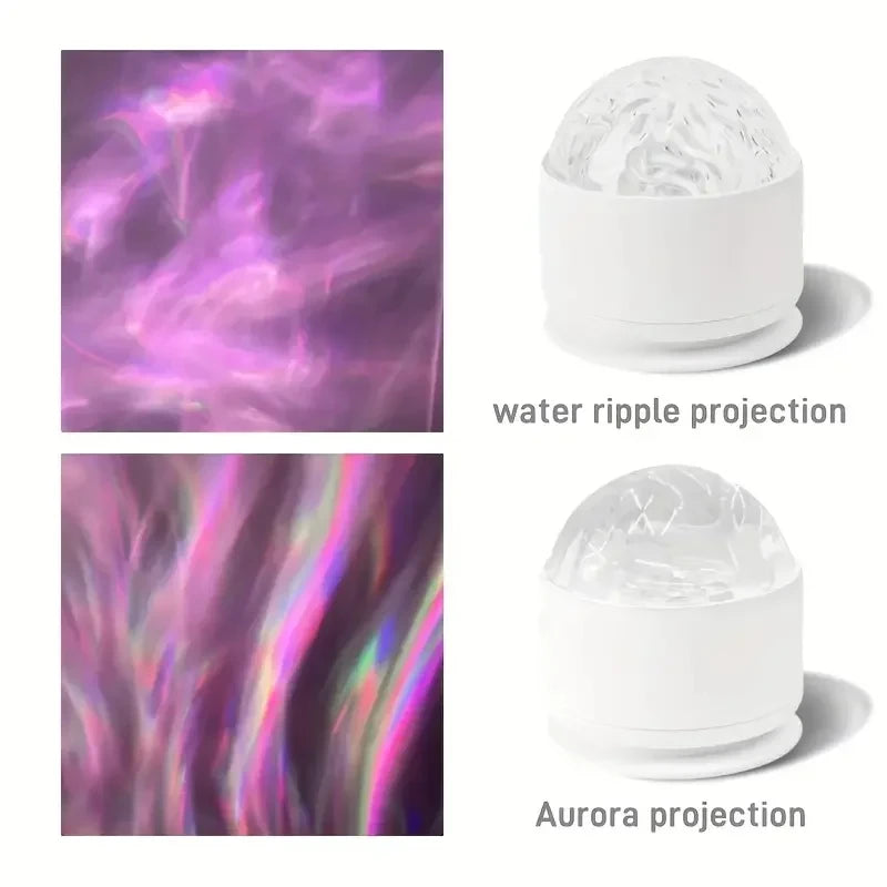 USB Powered Ocean Wave Projector Night Light | 16 Color LED Lamp