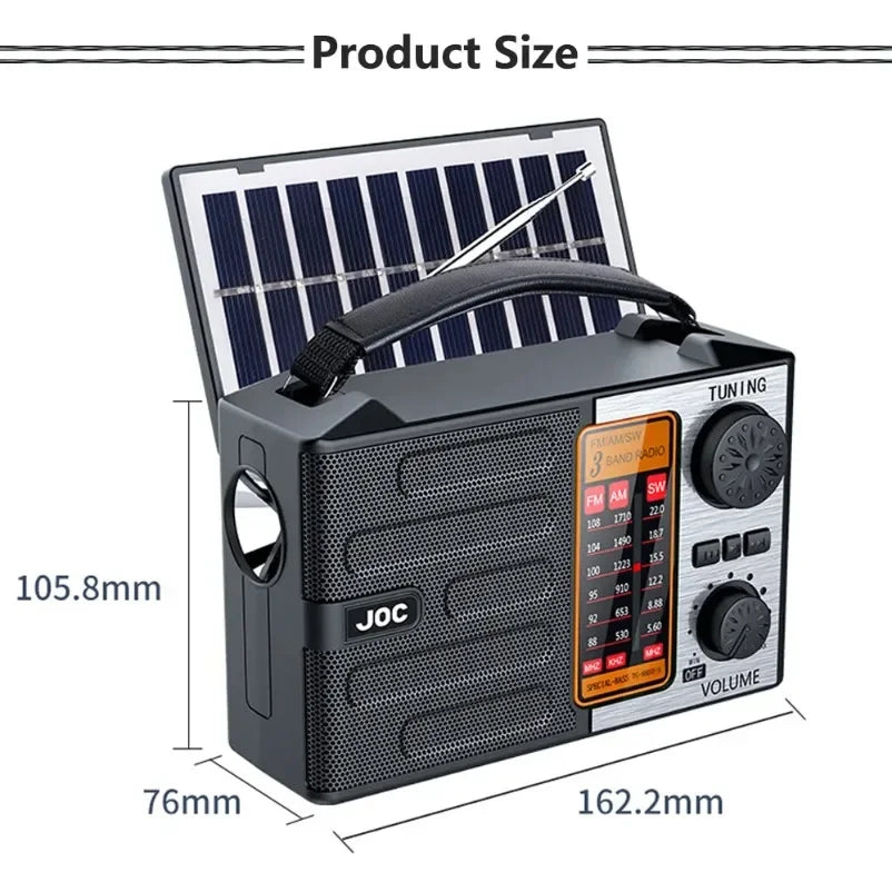 Portable Solar Bluetooth Speaker & Multi-band Radio | Outdoor Fun
