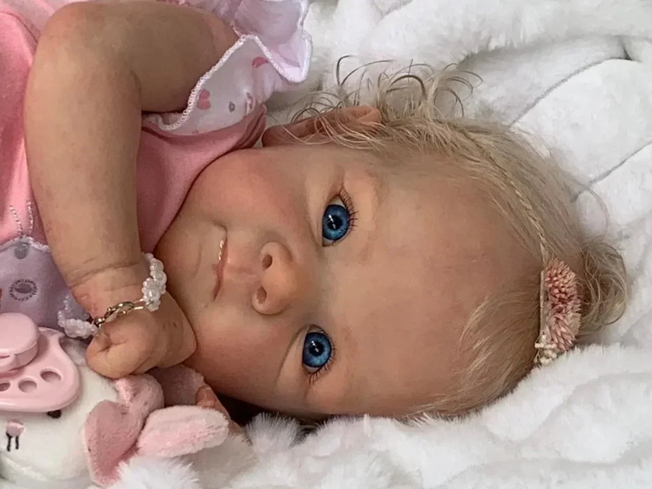 45CM Realistic Reborn Baby Doll with Blonde Hair | Cuddly Soft Body