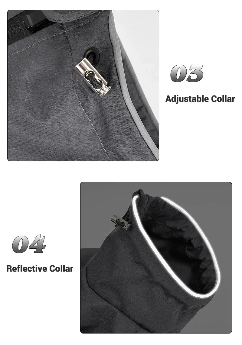 Adjustable Reflective Dog Raincoat with Harness for Small Dogs