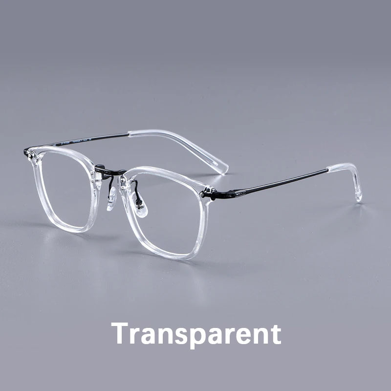 Men's Luxury Pure Titanium Rectangular Frame Eyeglasses