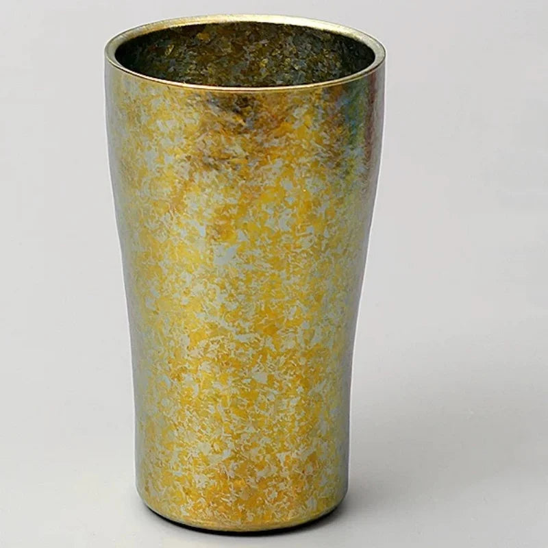 Vintage Pure Titanium Coffee Mug | Double-Layer Insulated Design