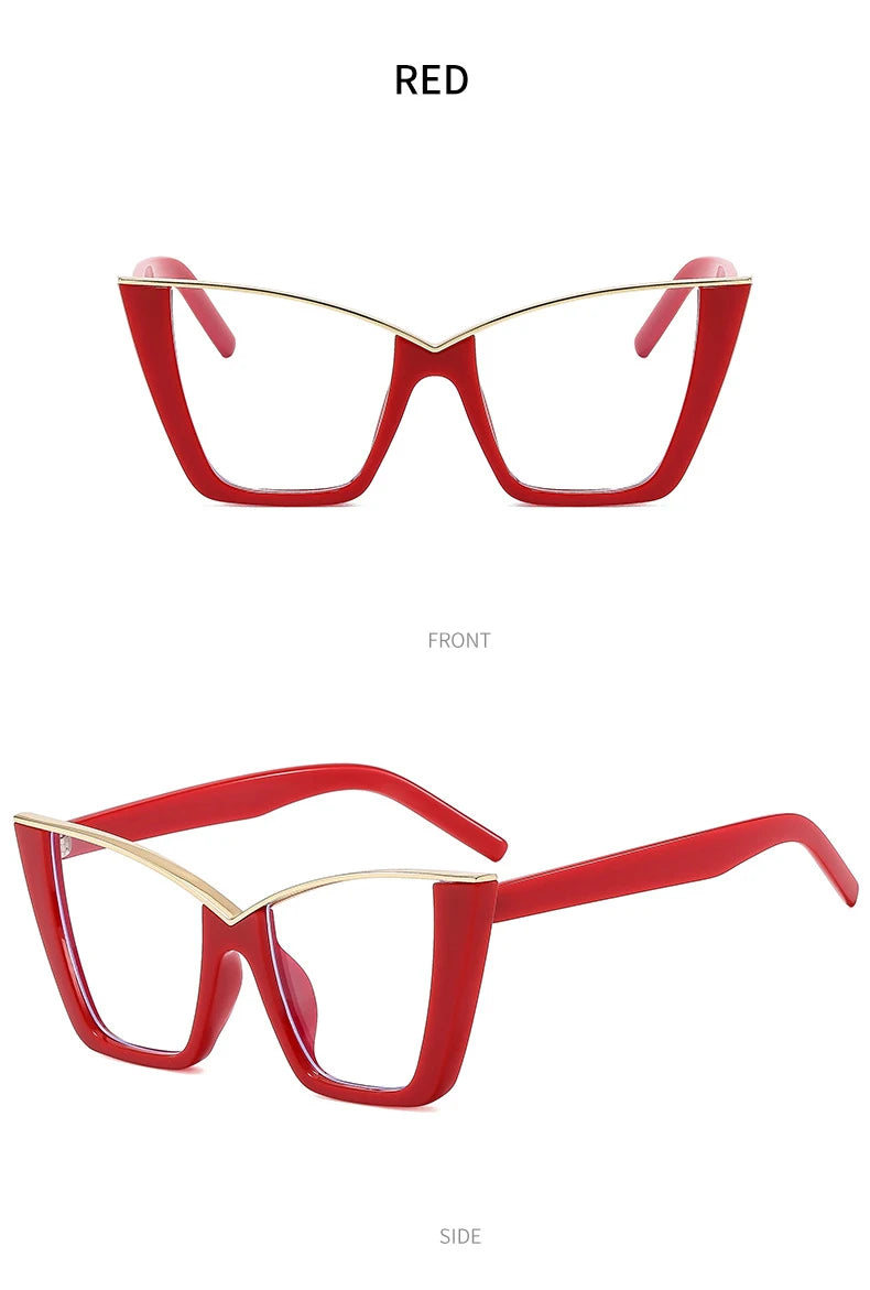 Chic Oversized Cat Eye Glasses | Stylish Blue Light Blocking Eyewear