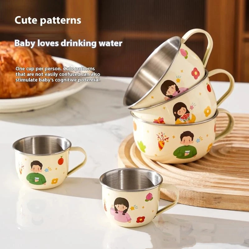 Cute Stainless Steel Water Cup for Kids | Anti-Scald Mug