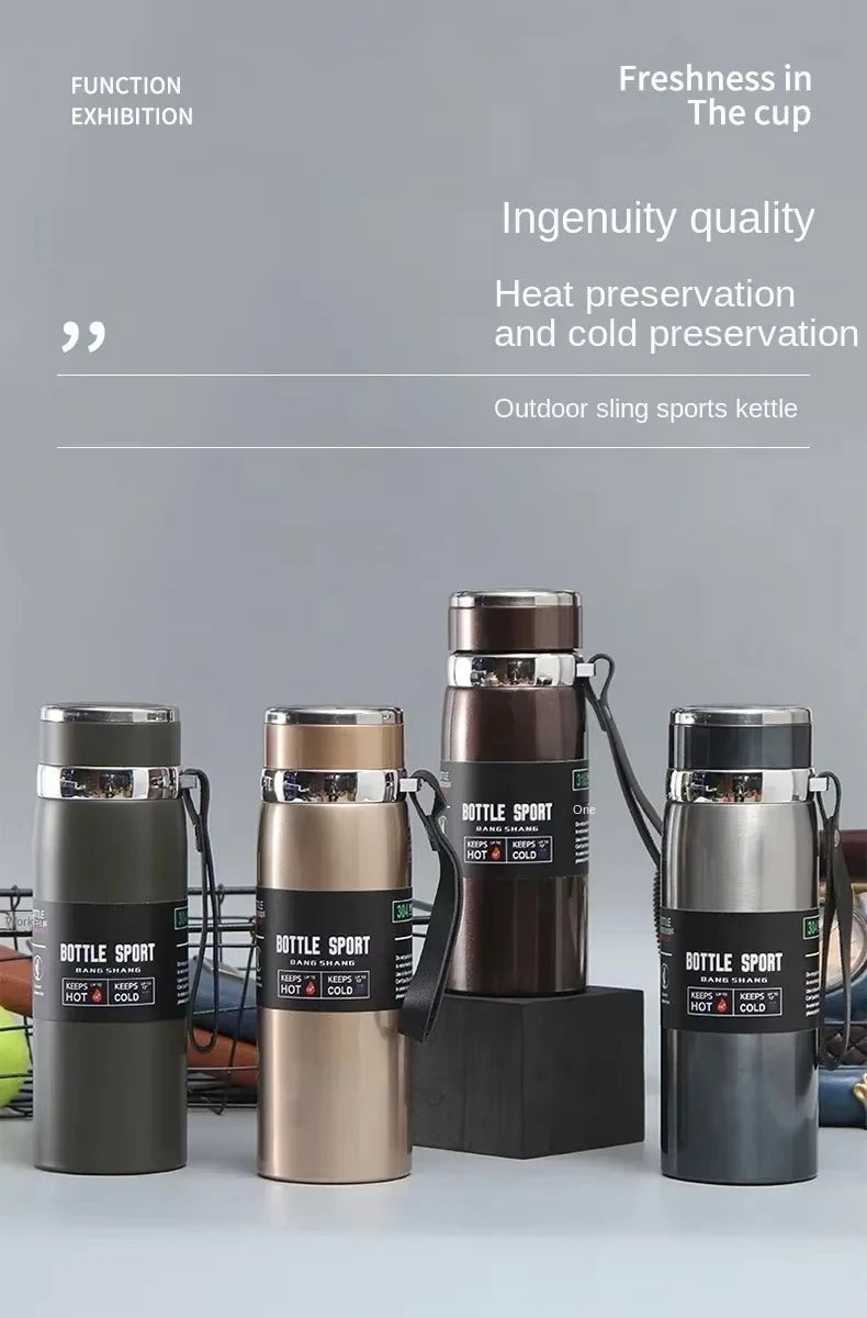 1L Stainless Steel Thermal Water Bottle | Hot & Cold Thermos Flask