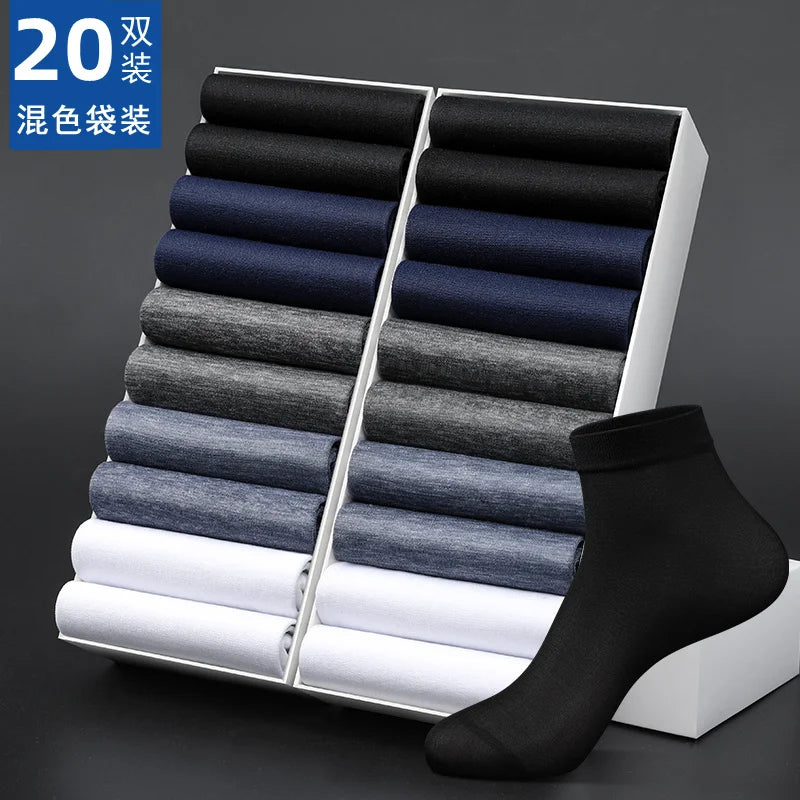 10 Pairs Men’s Cotton Short Socks | Breathable Low-Cut Ankle Socks