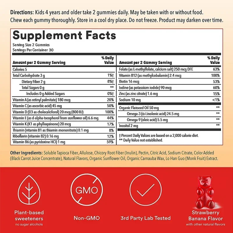 Kids Multivitamins Gummies | Support Healthy Development & Energy