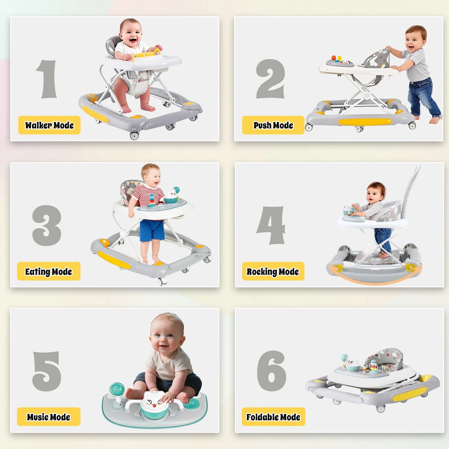Multi-Functional Baby Walker with Awning | Safe & Fun Mobility