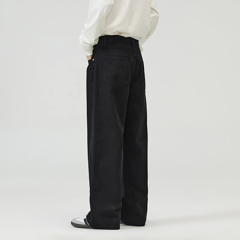 Men's Comfortable Baggy Straight Jeans | Casual Fashion Denim Pants