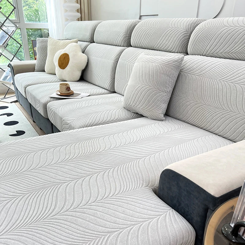 Splash-Proof Jacquard Sofa Cover | High Elasticity & Anti-Dirt