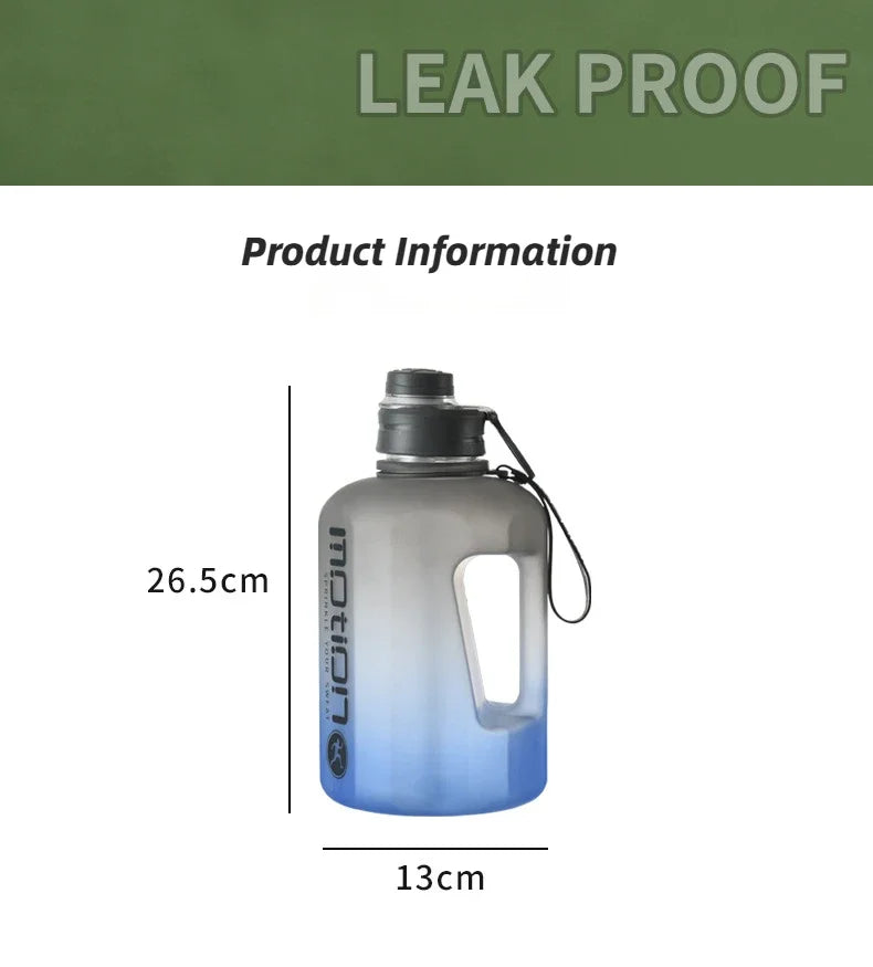 2 Liter Sports Water Bottle with Straw | Large Capacity Fitness Kettle