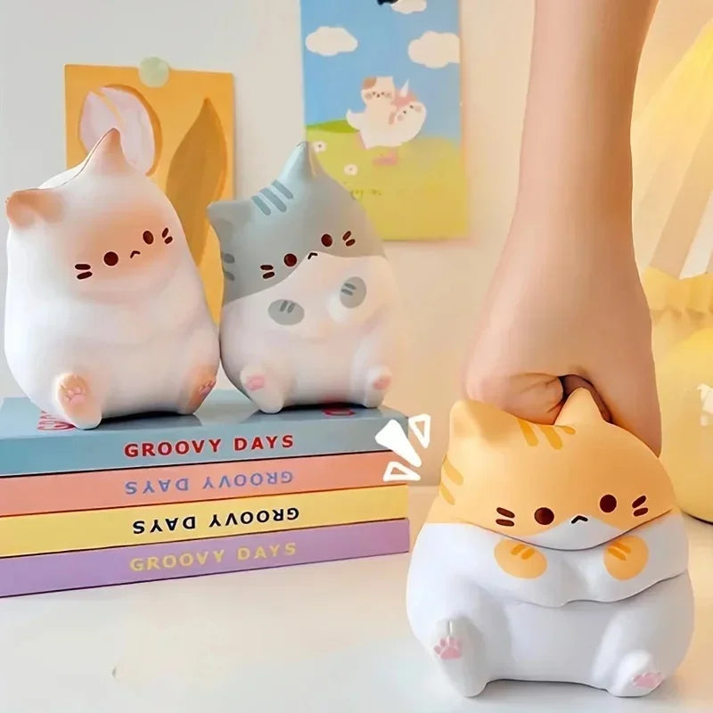 Soft Cartoon Cat Pop Fidget Toy | Stress Relief for All Ages