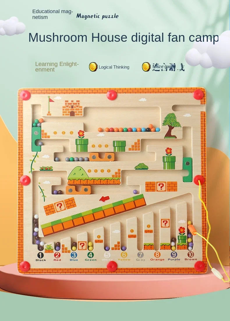 Magnetic Color and Number Maze Learning Toy for Kids | Educational Fun
