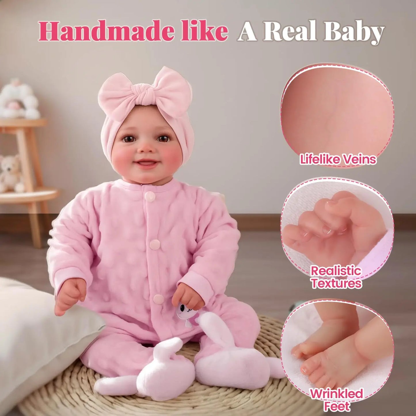 17-Inch Lifelike Baby Doll | Realistic Soft Vinyl with Accessories