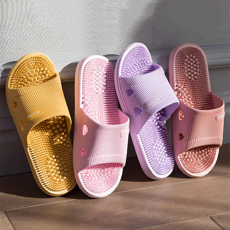 Women & Men Massage Slippers | Soft Non-Slip Indoor Slides