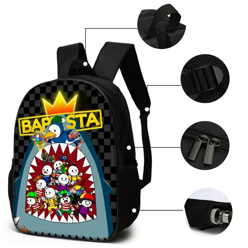 3pcs Cartoon Birds Print Backpack | Lightweight School & Travel Bags