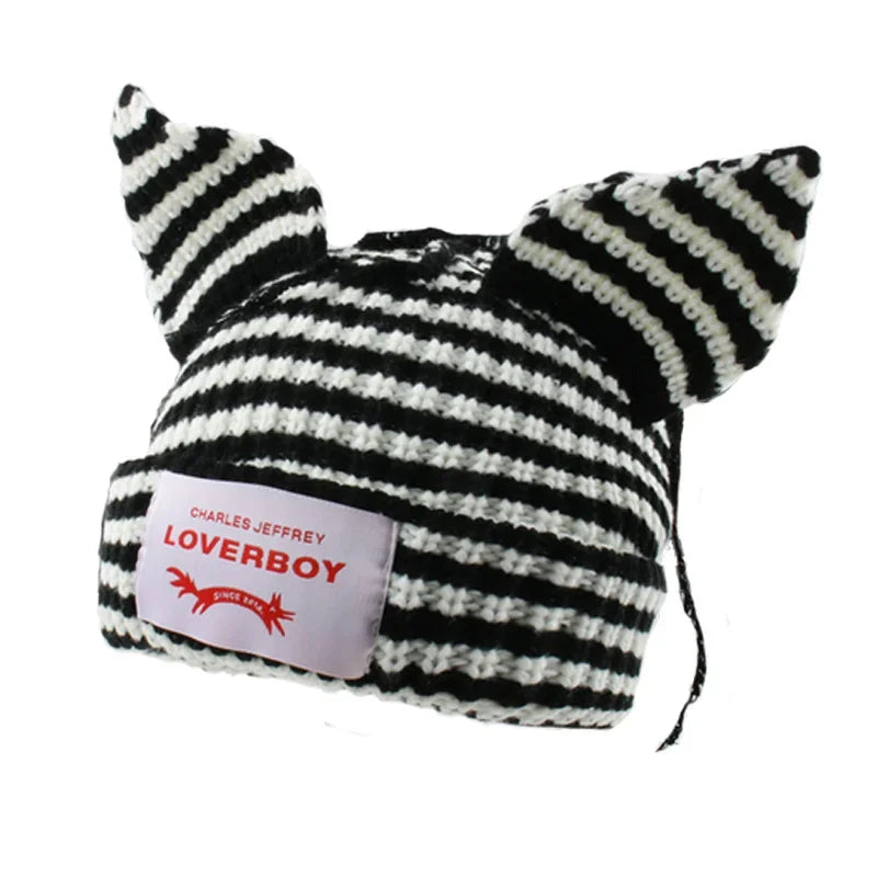 Unisex Long Fox Ears Knitted Beanie | Y2K Bunny Rabbit Hat