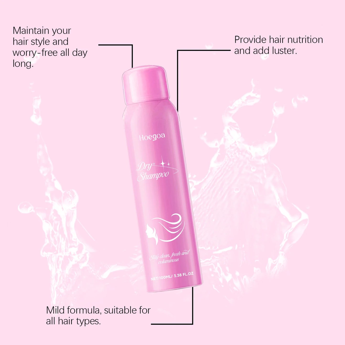 Dry Shampoo Spray | Instant Oil Control & Volume Boost