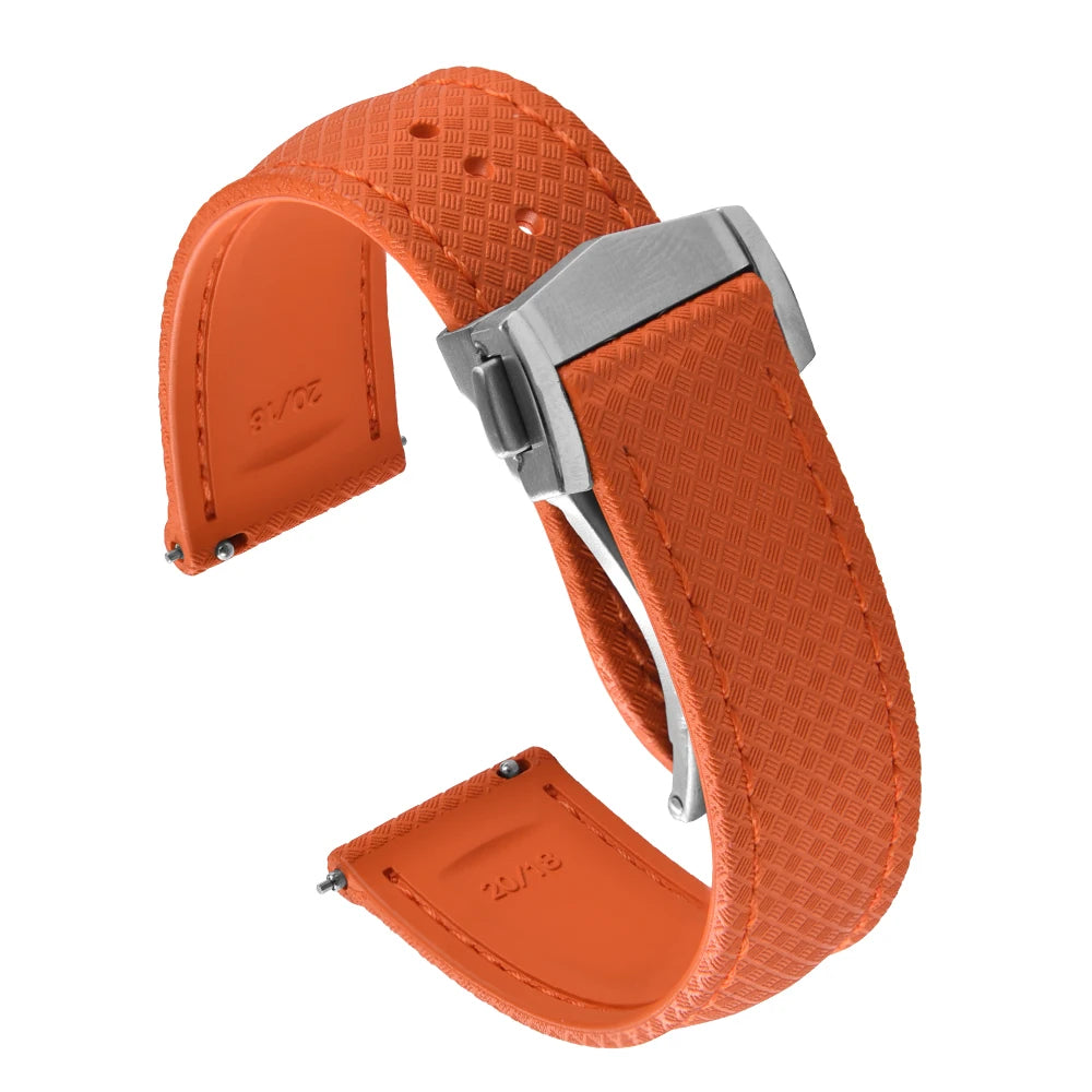 Universal Tropical FKM Rubber Watch Strap | Quick-Release Dive Bracelets