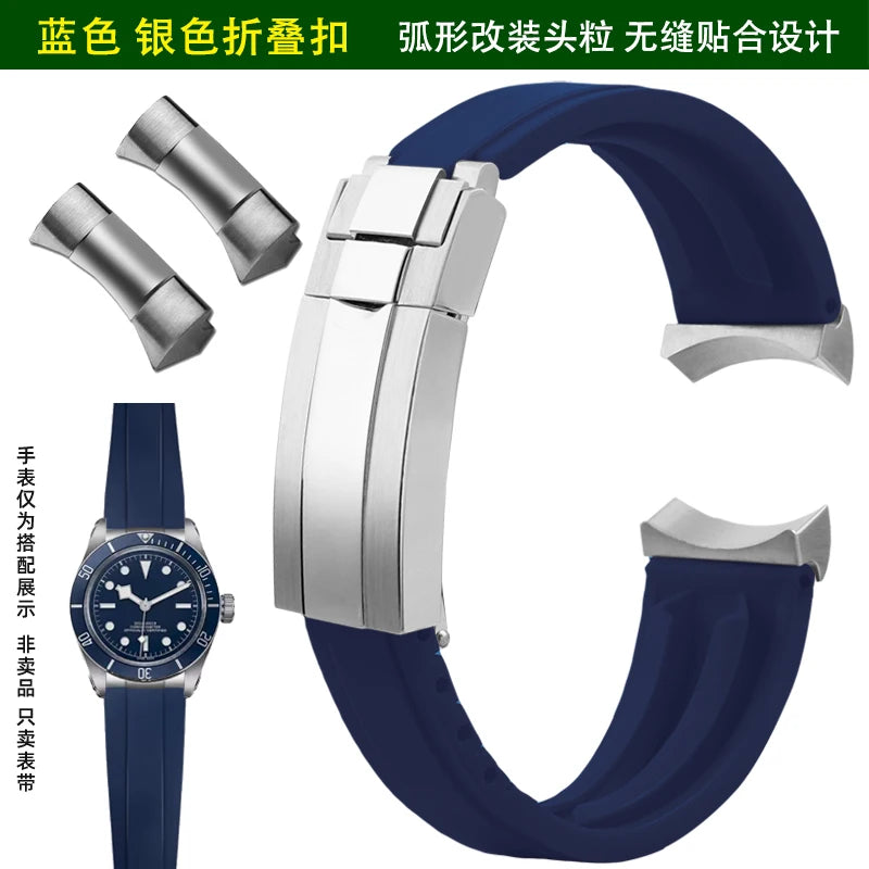 Soft Rubber Watch Strap | Quick Release Diver Band for All Watches