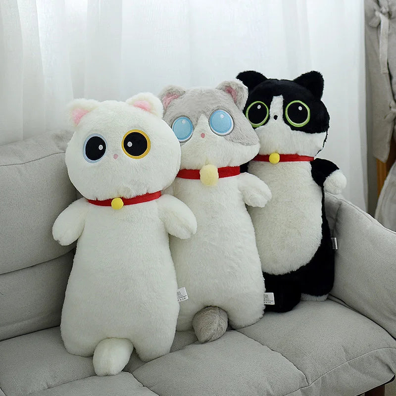 Lifelike Siamese Cat Plush Toy | Hug Cushion for Kids & Home Decor