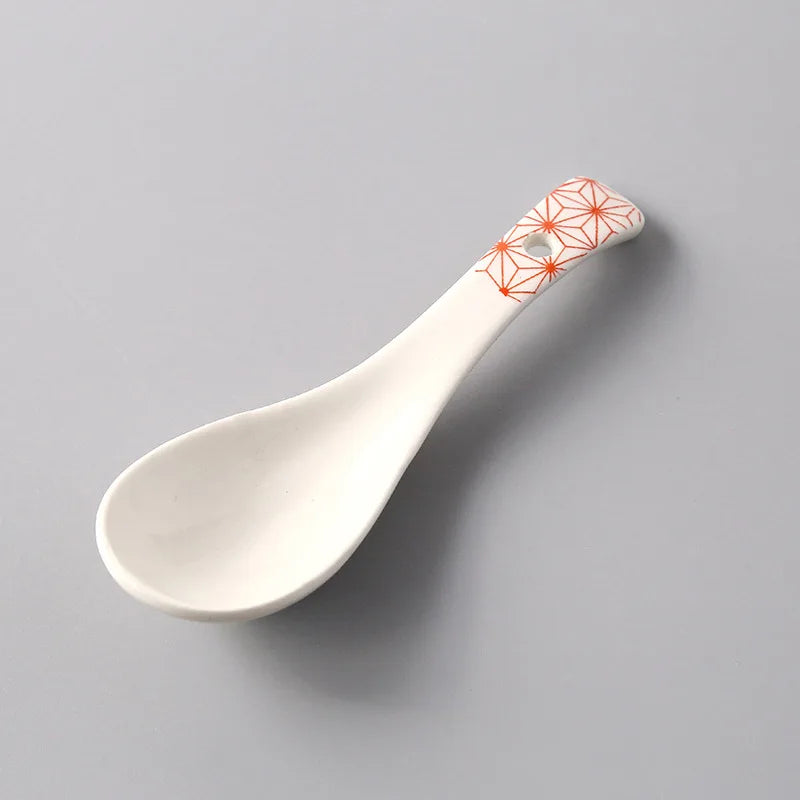 Ceramic Multi-Function Spoon | Japanese Style Tableware for Kitchen