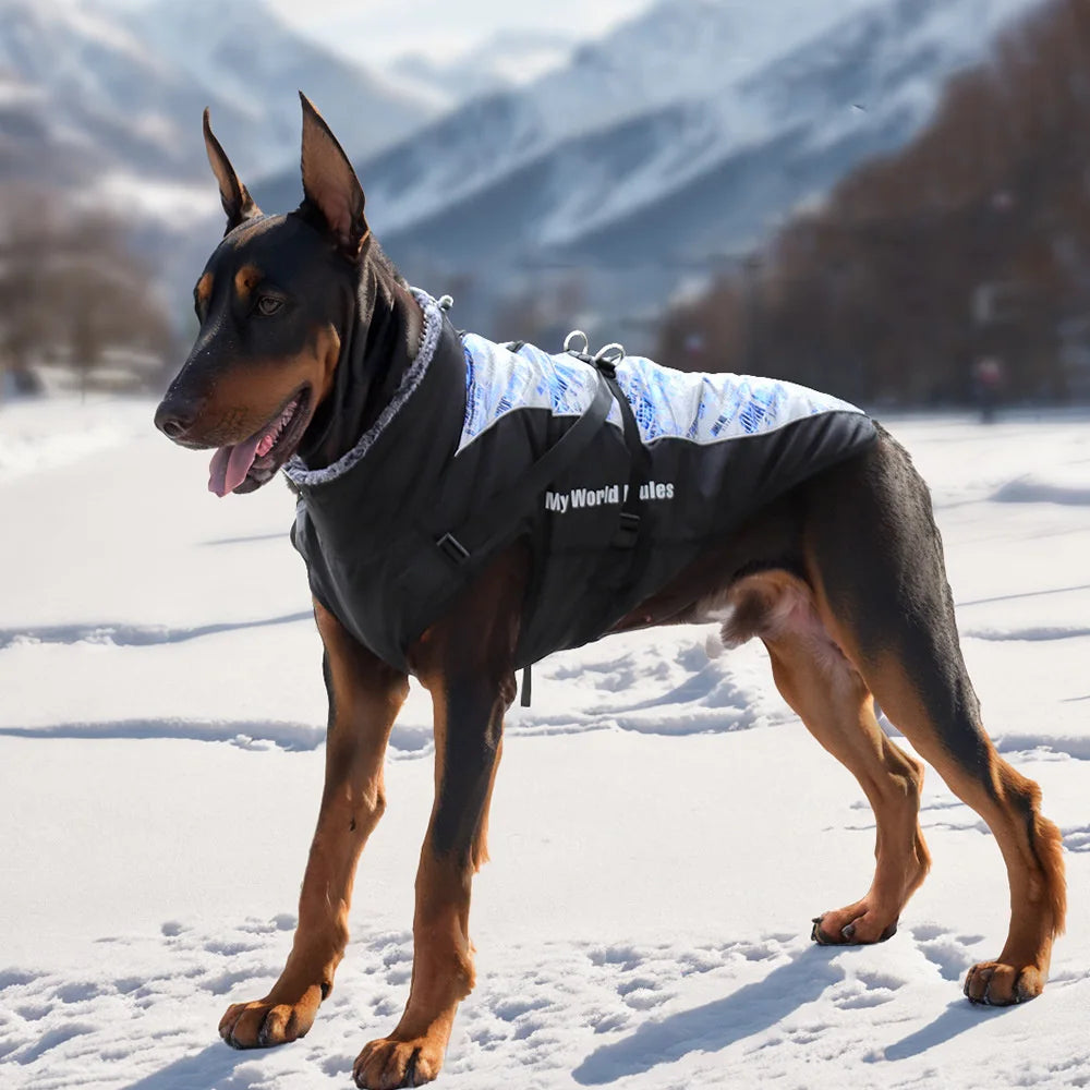 Chaqueta Gruesa para Perro con Cuello de Piel | Ropa de Invierno para Mascotas