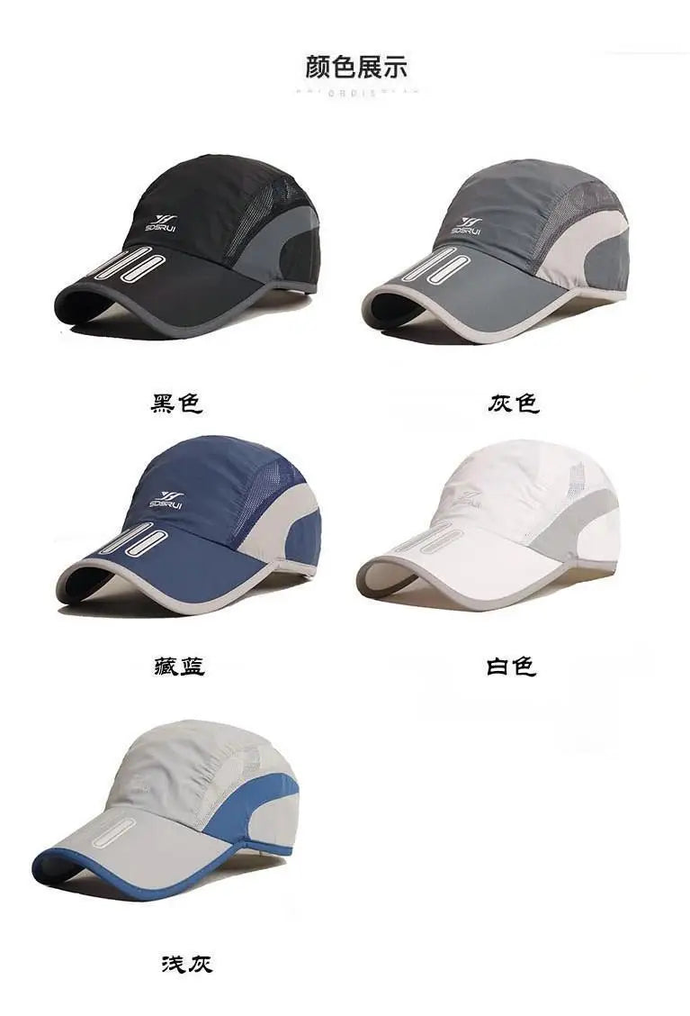 Classic Men's Tide Spring Summer Peaked Cap Quick-drying Sports Sun Hat Women's Baseball Cap Casual Versatile Outdoor Running