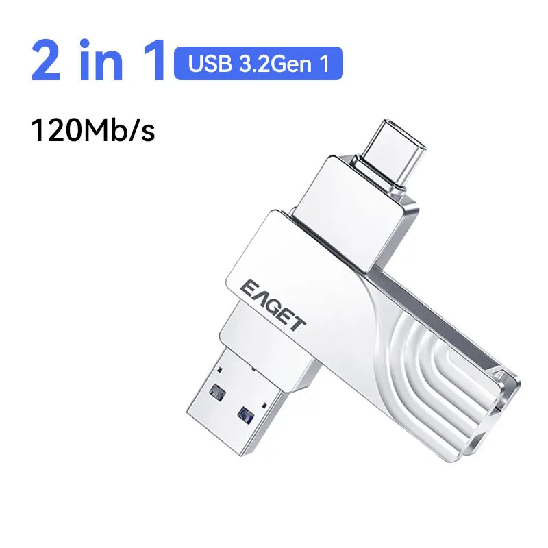 512GB-1TB High-Speed USB Flash Drive | USB-C & USB-A Compatible