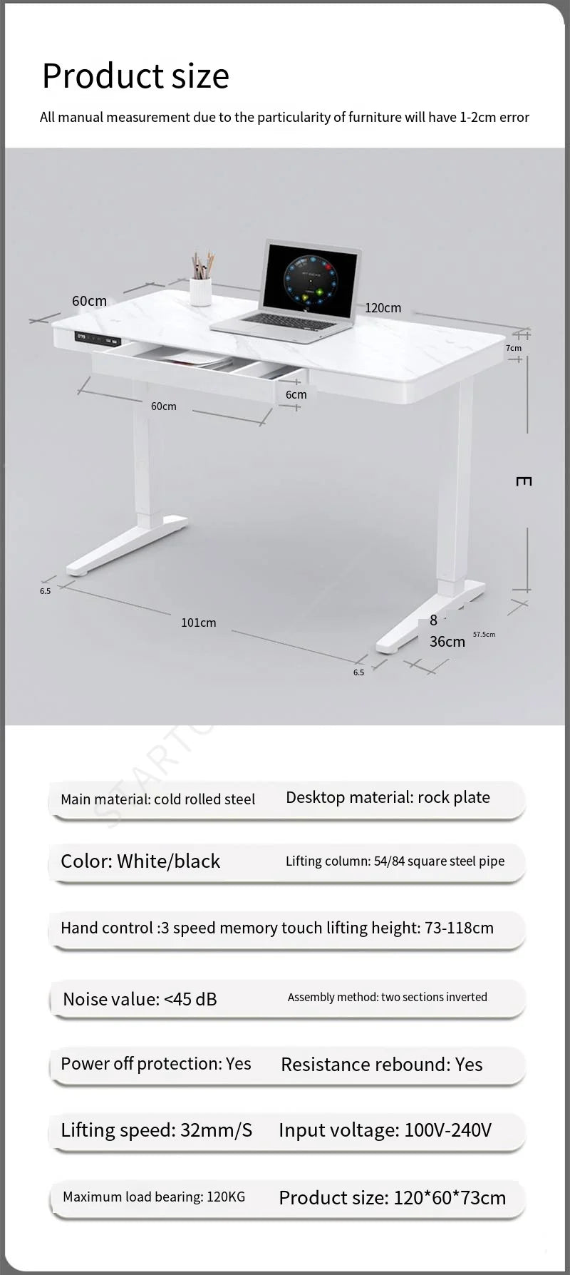 Smart Electric Height Adjustable Table | Modern Versatile Desk