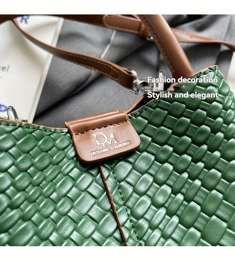 Bolso de cubo chic para mujer | Bolso de mano tejido de moda para cada ocasión