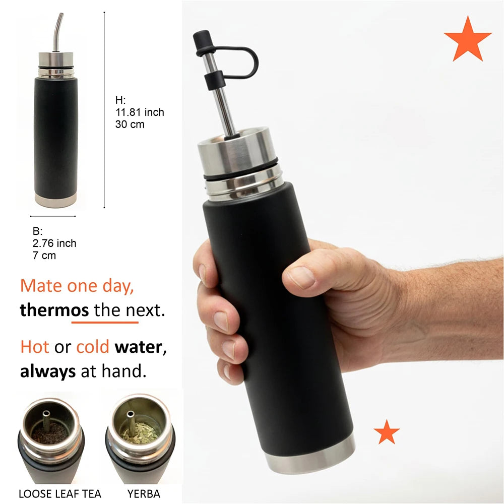 2-in-1 Thermal Mate Cup with Built-in Bombilla | Yerba Mate Thermos