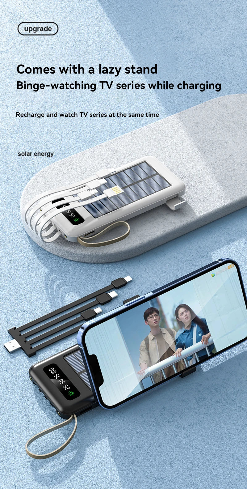 200000mAh Solar Power Bank | Fast Charging Portable Battery