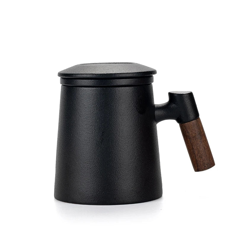 Elegant 3-Piece Ceramic Tea Cup Set with Lids | Perfect Beverage Mugs