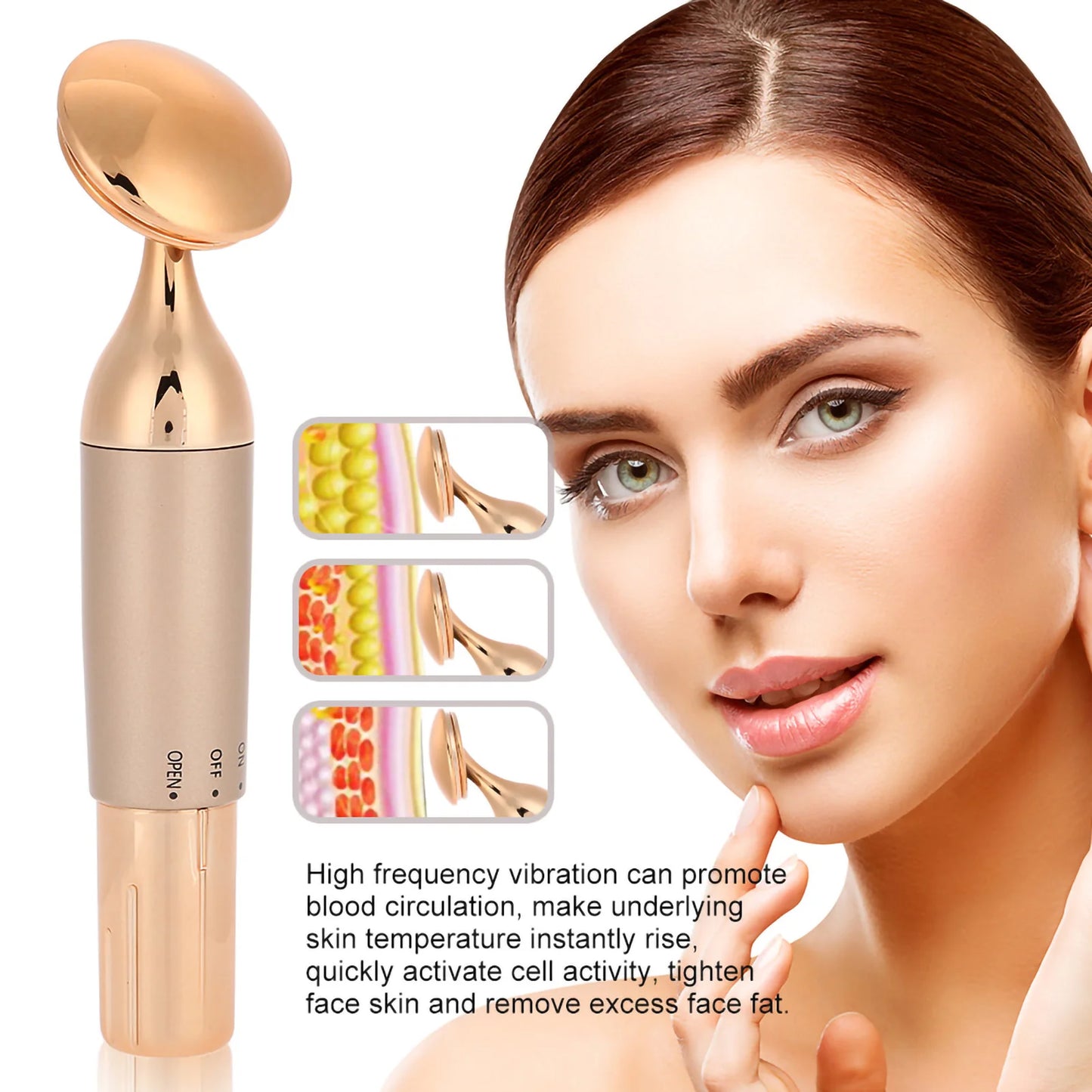 Vibrating Facial Massager | Skin Tightening Beauty Device