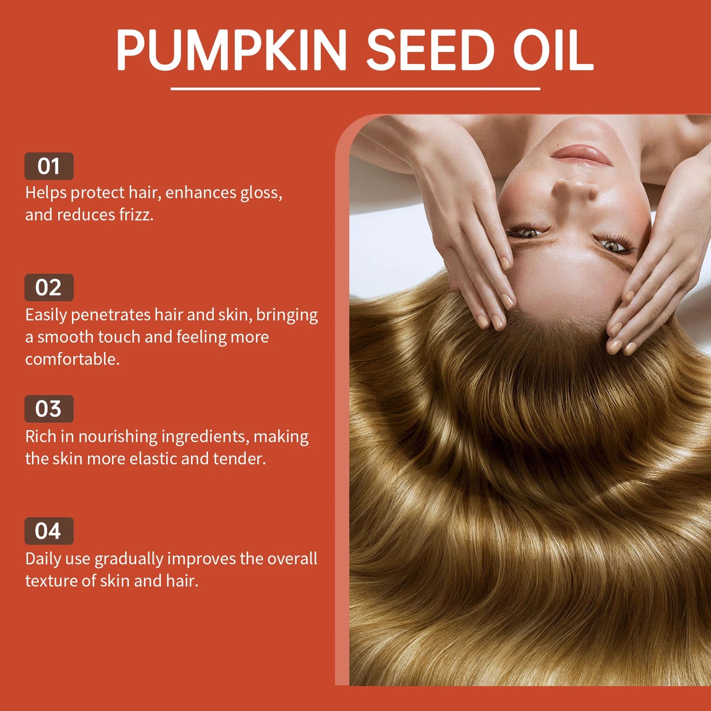 Organic Pumpkin Seed Oil for Hair Growth & Skin Hydration