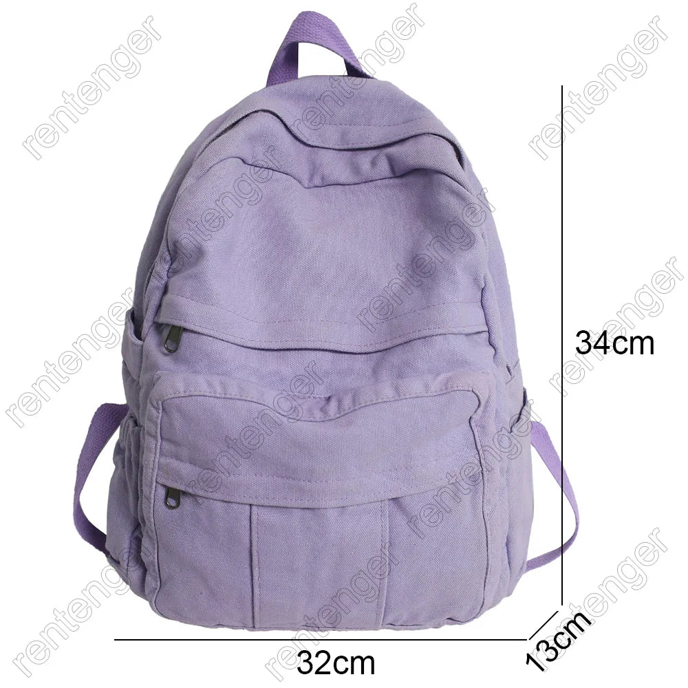 Stylish Vintage Fabric Backpack | Trendy & Functional Student Bag