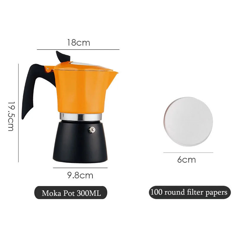 Colourful Moka Pot Set | Classic Espresso Maker for Outdoor Use